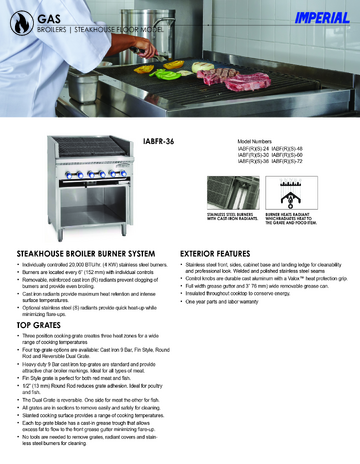 Spec Sheet