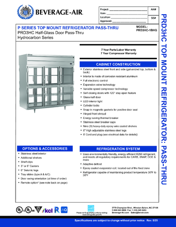 Spec Sheet