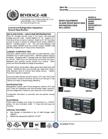 Spec Sheet