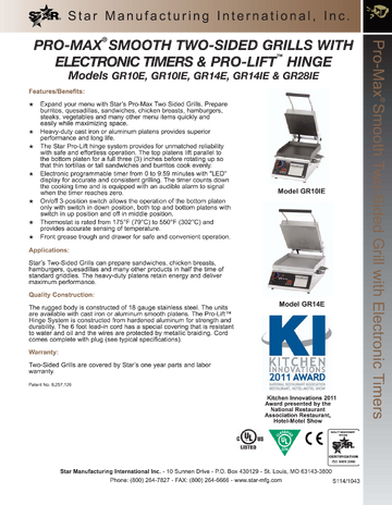 Spec Sheet