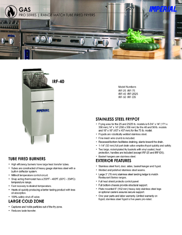 Spec Sheet