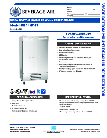 Spec Sheet