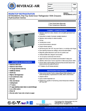 Spec Sheet
