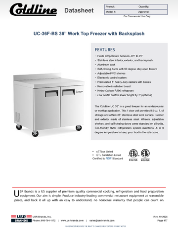 Spec Sheet