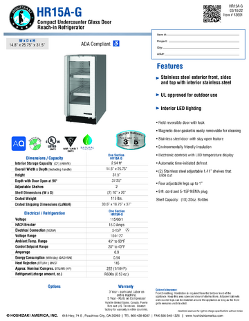 Spec Sheet
