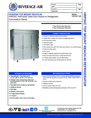 Spec Sheet