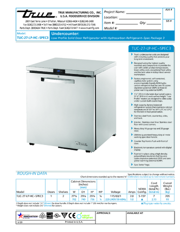 Spec Sheet