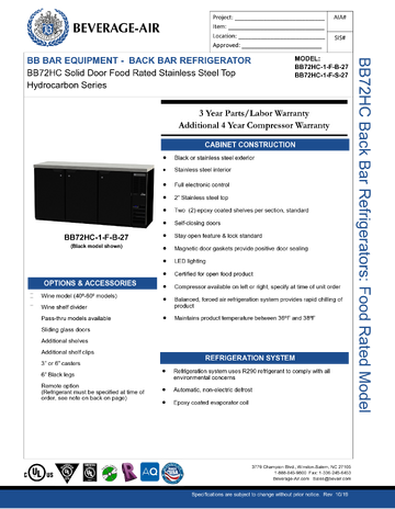 Spec Sheet