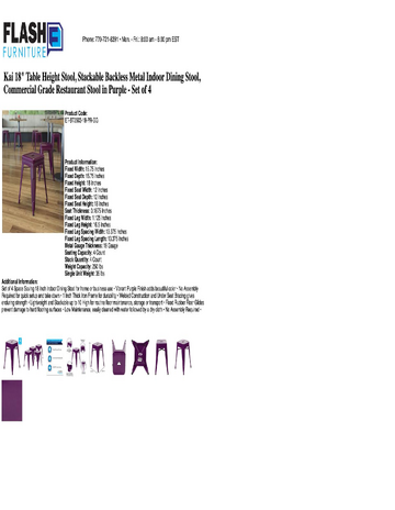 Spec Sheet