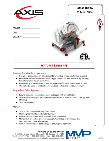 Spec Sheet