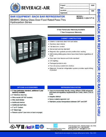 Spec Sheet