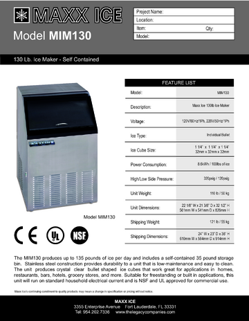Spec Sheet