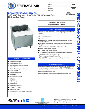 Spec Sheet