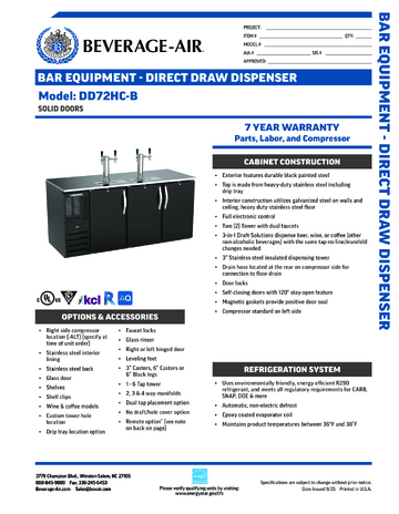 Spec Sheet