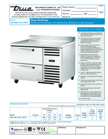 Spec Sheet