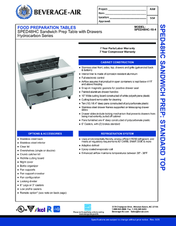 Spec Sheet