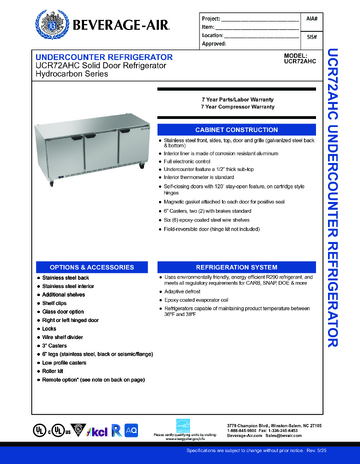 Spec Sheet
