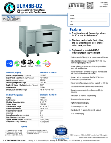 Spec Sheet