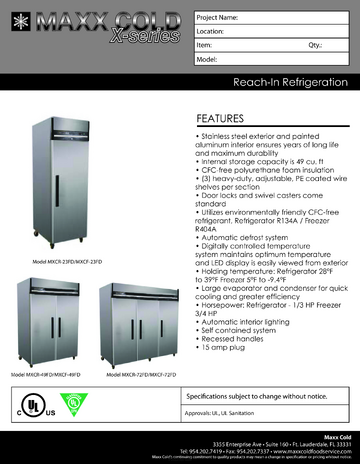 Spec Sheet