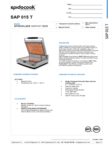 Spec Sheet