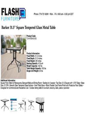 Spec Sheet