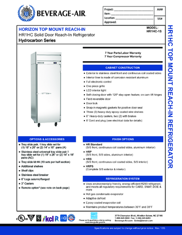 Spec Sheet