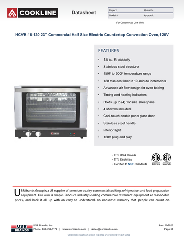 Spec Sheet