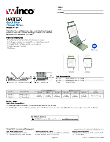 Spec Sheet