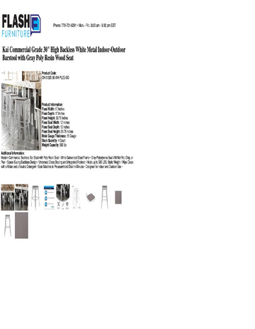 Spec Sheet