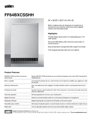 Spec Sheet