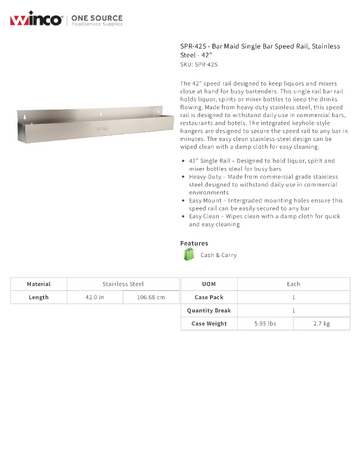 Spec Sheet