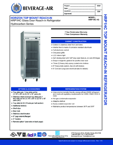 Spec Sheet
