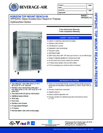 Spec Sheet