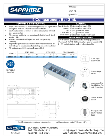 Spec Sheet