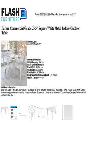 Spec Sheet