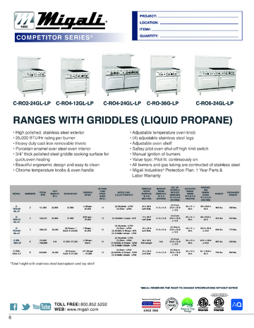 Spec Sheet