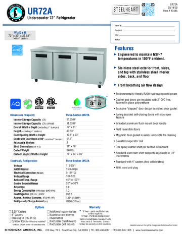 Spec Sheet