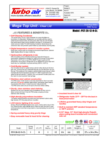 Spec Sheet