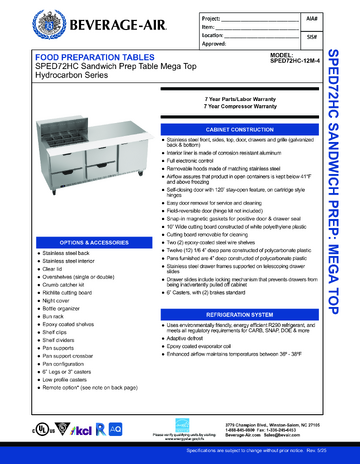 Spec Sheet