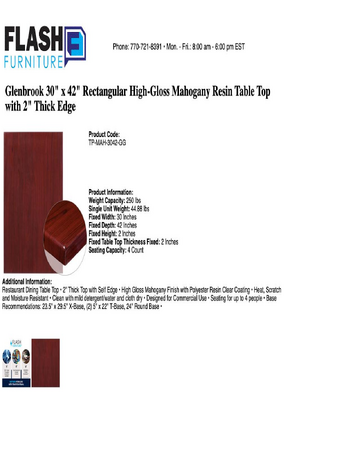 Spec Sheet