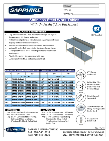 Spec Sheet
