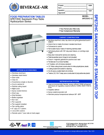 Spec Sheet