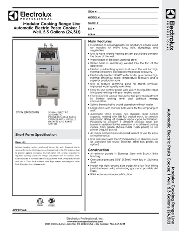Spec Sheet
