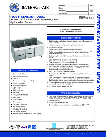Spec Sheet
