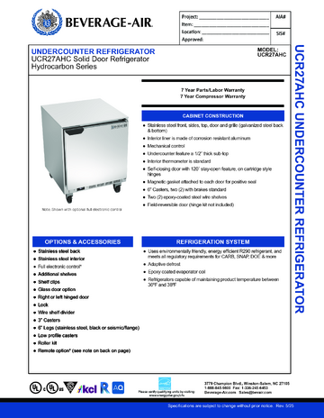 Spec Sheet