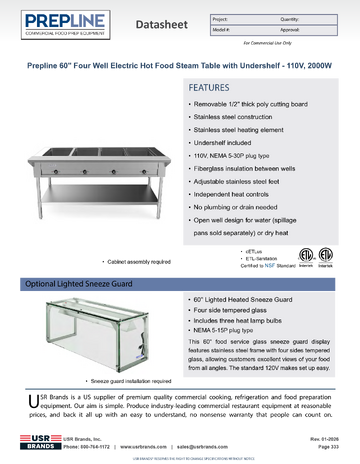 Spec Sheet