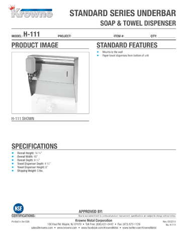 Spec Sheet