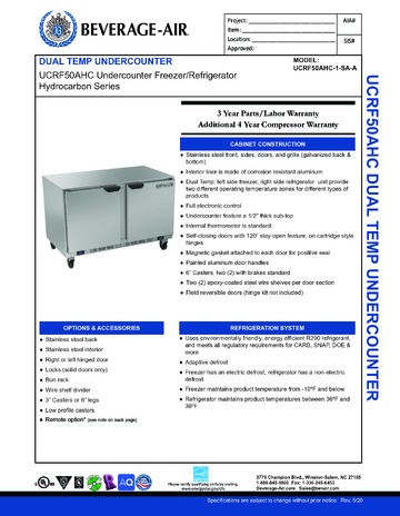 Spec Sheet