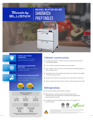 Spec Sheet