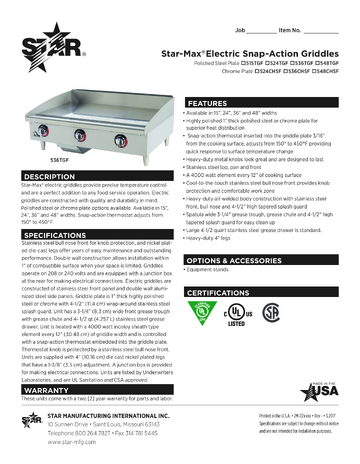 Spec Sheet